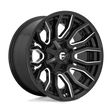Fuel 1PC D711 RAGE - Gloss Black Milled-Wheels-Fuel-D71120009847-Dirty Diesel Customs