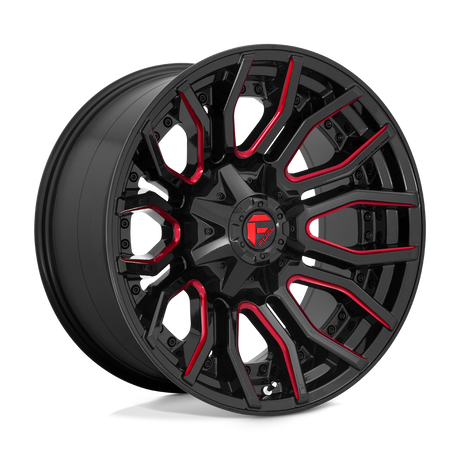Fuel 1PC D712 RAGE - Gloss Black Red Tinted Clear-Wheels-Fuel-Dirty Diesel Customs
