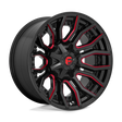 Fuel 1PC D712 RAGE - Gloss Black Red Tinted Clear-Wheels-Fuel-D71220005747-Dirty Diesel Customs