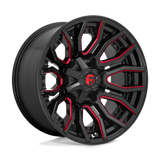 Fuel 1PC D712 RAGE - Gloss Black Red Tinted Clear-Wheels-Fuel-D71220005747-Dirty Diesel Customs
