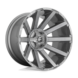 Fuel 1PC D714 CONTRA PLATINUM - Brushed Gun Metal Tinted Clear-Wheels-Fuel-D71420009846-Dirty Diesel Customs