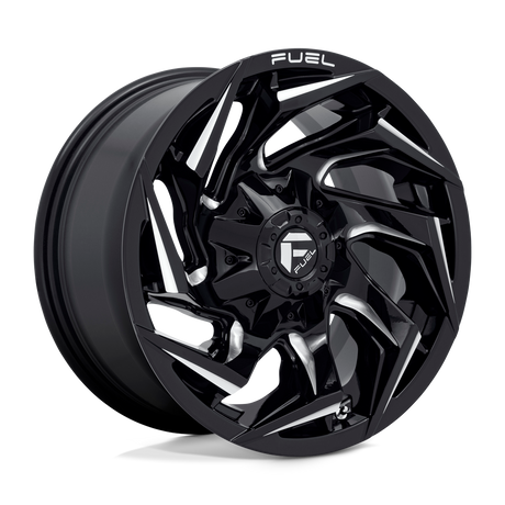 Fuel 1PC D753 REACTION - Gloss Black Milled-Wheels-Fuel-Dirty Diesel Customs