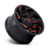 Fuel 1PC D755 REACTION - Gloss Black Milled W/ Red Tint-Wheels-Fuel-Dirty Diesel Customs