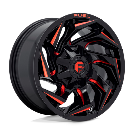 Fuel 1PC D755 REACTION - Gloss Black Milled W/ Red Tint-Wheels-Fuel-Dirty Diesel Customs
