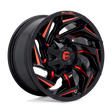 Fuel 1PC D755 REACTION - Gloss Black Milled W/ Red Tint-Wheels-Fuel-D75515800437-Dirty Diesel Customs