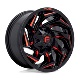 Fuel 1PC D755 REACTION - Gloss Black Milled W/ Red Tint-Wheels-Fuel-D75515800437-Dirty Diesel Customs