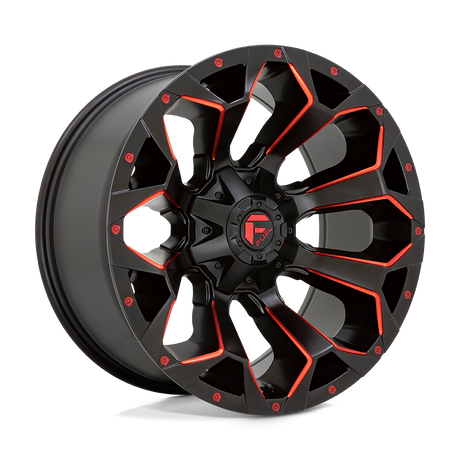 Fuel 1PC D787 ASSAULT - Matte Black Red Milled-Wheels-Fuel-Dirty Diesel Customs