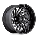Fuel 1PC D807 HURRICANE - Gloss Black Milled-Wheels-Fuel-D80720001747-Dirty Diesel Customs