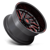 Fuel 1PC D808 HURRICANE - Gloss Black Milled Red Tint-Wheels-Fuel-Dirty Diesel Customs