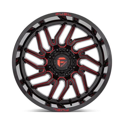 Fuel 1PC D808 HURRICANE - Gloss Black Milled Red Tint-Wheels-Fuel-Dirty Diesel Customs