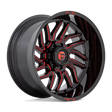 Fuel 1PC D808 HURRICANE - Gloss Black Milled Red Tint-Wheels-Fuel-D80820001847-Dirty Diesel Customs