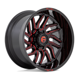 Fuel 1PC D808 HURRICANE - Gloss Black Milled Red Tint-Wheels-Fuel-D80820001847-Dirty Diesel Customs