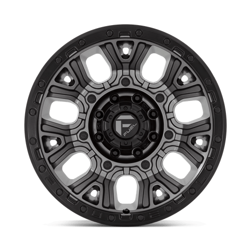 Fuel 1PC D825 TRACTION - Matte Gunmetal W/ Black Ring-Wheels-Fuel-Dirty Diesel Customs
