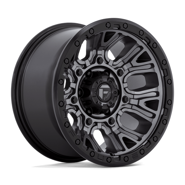 Fuel 1PC D825 TRACTION - Matte Gunmetal W/ Black Ring | DDC