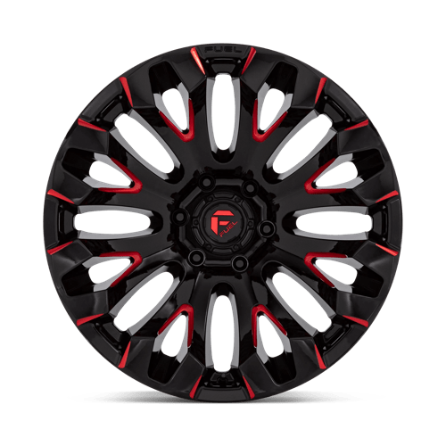 Fuel 1PC D829 QUAKE - Gloss Black Milled Red Tint-Wheels-Fuel-Dirty Diesel Customs