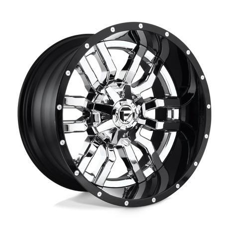 Fuel 2PC D270 SLEDGE - Chrome Plated Gloss Black Lip-Wheels-Fuel-D27020001747-Dirty Diesel Customs
