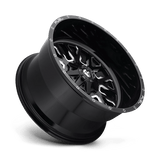 Fuel D611 STROKE - Gloss Black Milled-Wheels-Fuel-Dirty Diesel Customs