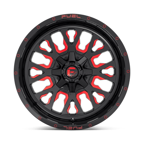 Fuel D612 STROKE - Gloss Black Red Tinted Clear-Wheels-Fuel-Dirty Diesel Customs