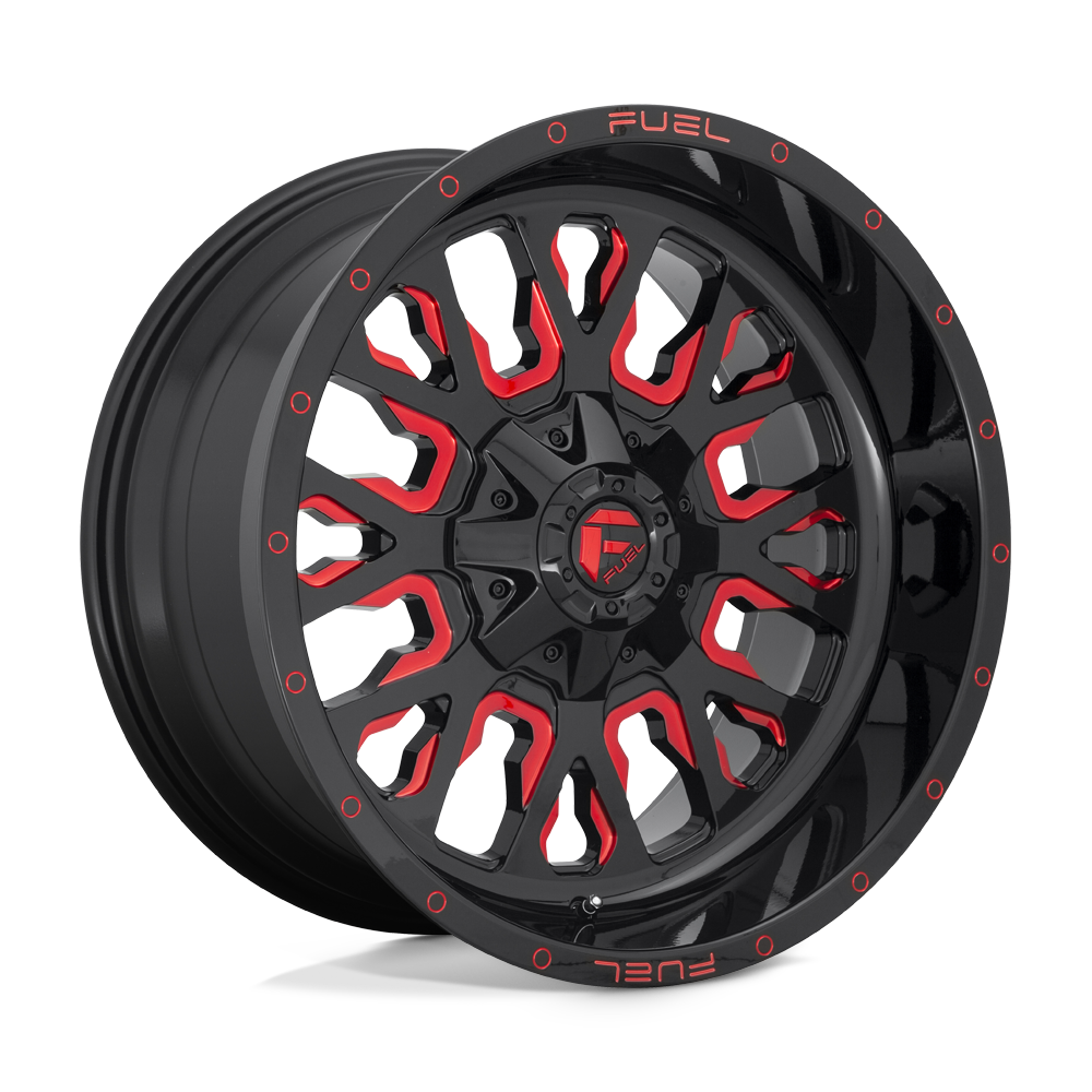 Fuel D612 STROKE - Gloss Black Red Tinted Clear-Wheels-Fuel-Dirty Diesel Customs