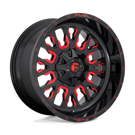 Fuel D612 STROKE - Gloss Black Red Tinted Clear-Wheels-Fuel-Dirty Diesel Customs