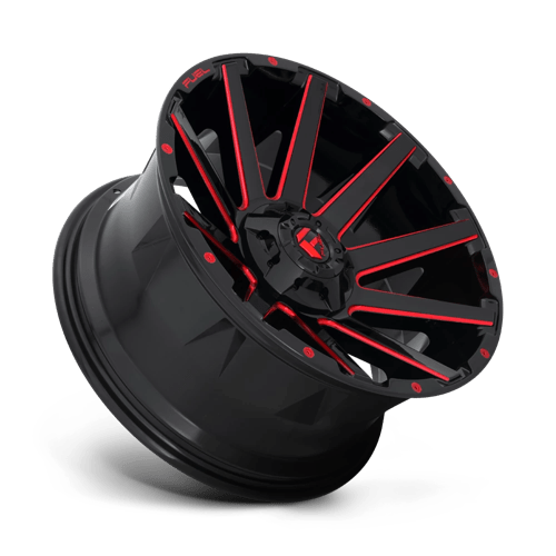 Fuel D643 CONTRA - Gloss Black Red Tinted Clear-Wheels-Fuel-Dirty Diesel Customs