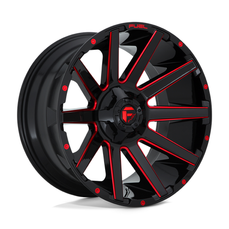 Fuel D643 CONTRA - Gloss Black Red Tinted Clear-Wheels-Fuel-Dirty Diesel Customs