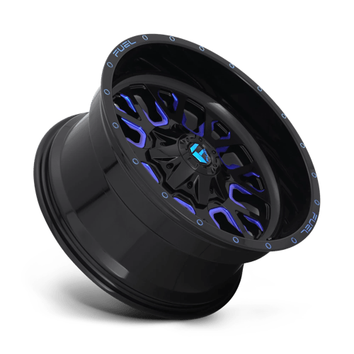 Fuel D645 STROKE - Gloss Black Blue Tinted Clear-Wheels-Fuel-Dirty Diesel Customs