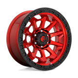 Fuel D695 COVERT - Candy Red Black Bead Ring-Wheels-Fuel-Dirty Diesel Customs