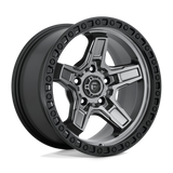 Fuel D698 KICKER - Matte Gun Metal Black Bead Ring-Wheels-Fuel-Dirty Diesel Customs
