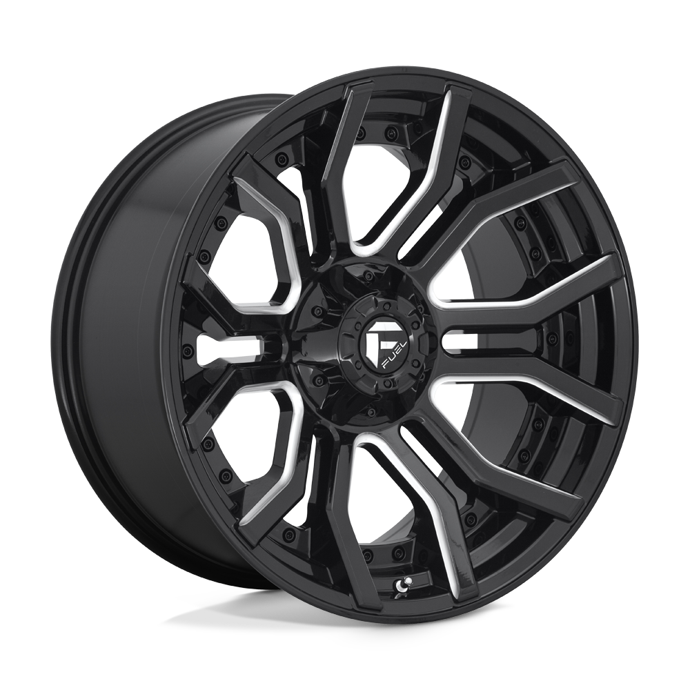 Fuel D711 RAGE - Gloss Black Milled-Wheels-Fuel-Dirty Diesel Customs