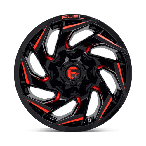 Fuel D755 REACTION - Gloss Black Milled With Red Tint-Wheels-Fuel-Dirty Diesel Customs