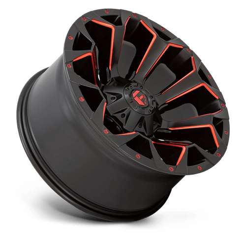 Fuel D787 ASSAULT - Matte Black Red Milled-Wheels-Fuel-Dirty Diesel Customs