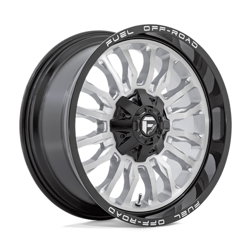 Fuel D798 ARC - Silver Brushed Face With Milled Black Lip-Wheels-Fuel-Dirty Diesel Customs