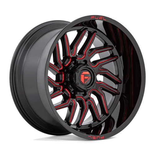 Fuel D808 HURRICANE - Gloss Black Milled Red Tint-Wheels-Fuel-Dirty Diesel Customs