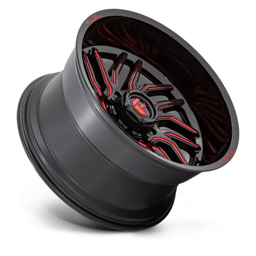 Fuel D808 HURRICANE - Gloss Black Milled Red Tint-Wheels-Fuel-Dirty Diesel Customs