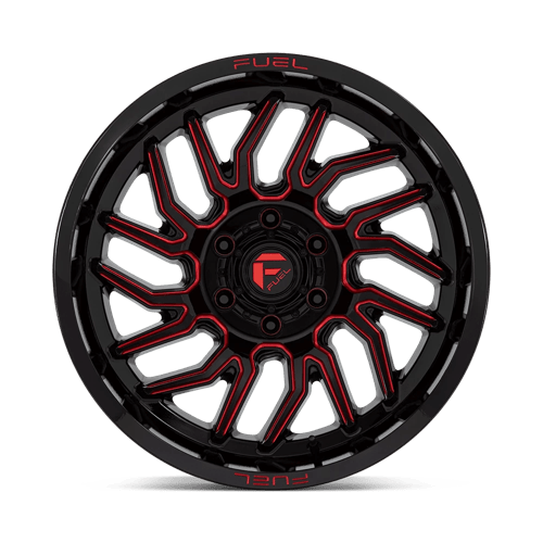Fuel D808 HURRICANE - Gloss Black Milled Red Tint-Wheels-Fuel-Dirty Diesel Customs