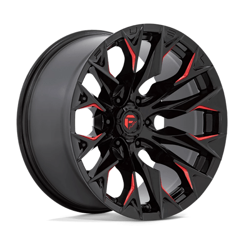 Fuel D823 FLAME - Gloss Black Milled With Candy Red-Wheels-Fuel-Dirty Diesel Customs