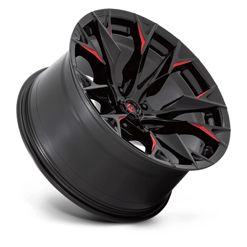 Fuel D823 FLAME - Gloss Black Milled With Candy Red-Wheels-Fuel-Dirty Diesel Customs