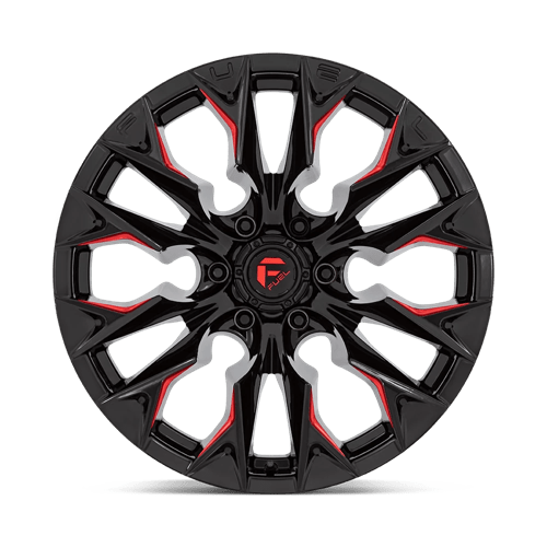 Fuel D823 FLAME - Gloss Black Milled With Candy Red-Wheels-Fuel-Dirty Diesel Customs