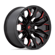 Fuel D823 FLAME - Gloss Black Milled With Candy Red-Wheels-Fuel-Dirty Diesel Customs