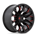 Fuel D823 FLAME - Gloss Black Milled With Candy Red-Wheels-Fuel-Dirty Diesel Customs