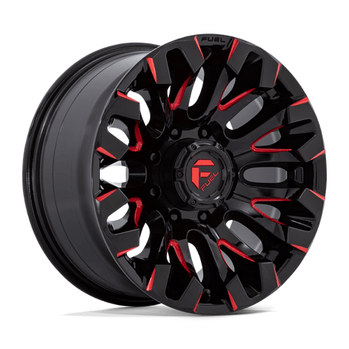 Fuel D829 QUAKE - Gloss Black Milled Red Tint-Wheels-Fuel-Dirty Diesel Customs