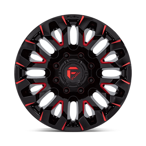 Fuel D829 QUAKE - Gloss Black Milled Red Tint-Wheels-Fuel-Dirty Diesel Customs