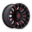 Fuel D829 QUAKE - Gloss Black Milled Red Tint-Wheels-Fuel-Dirty Diesel Customs