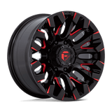 Fuel D829 QUAKE - Gloss Black Milled Red Tint-Wheels-Fuel-Dirty Diesel Customs