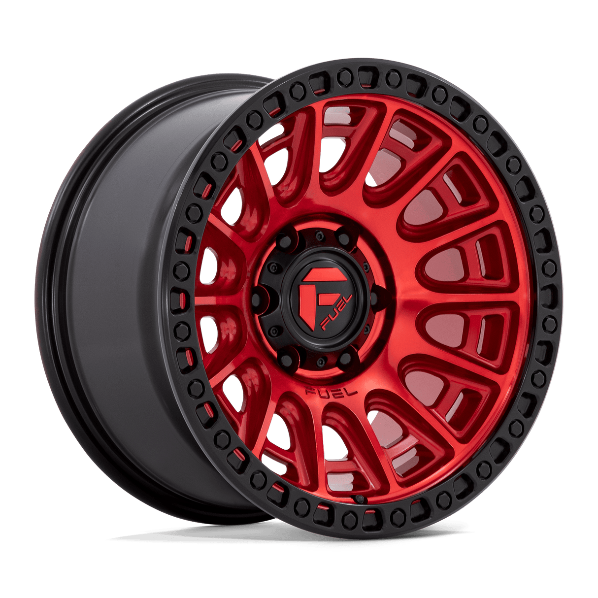 Fuel D834 CYCLE - Candy Red With Black Ring-Wheels-Fuel-Dirty Diesel Customs