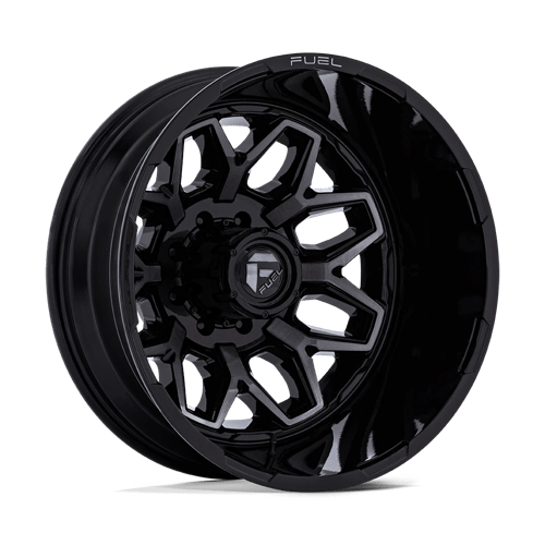 Fuel D875 FLUX DUALLY - Gloss Black Brush-Fc Gray Tint-Wheels-Fuel-Dirty Diesel Customs