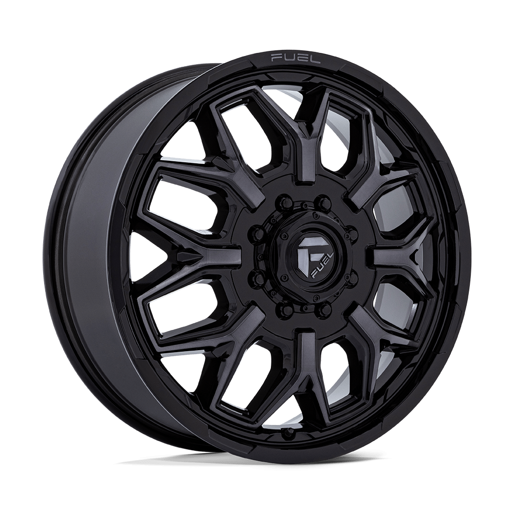 Fuel D875 FLUX DUALLY - Gloss Black Brush-Fc Gray Tint-Wheels-Fuel-Dirty Diesel Customs