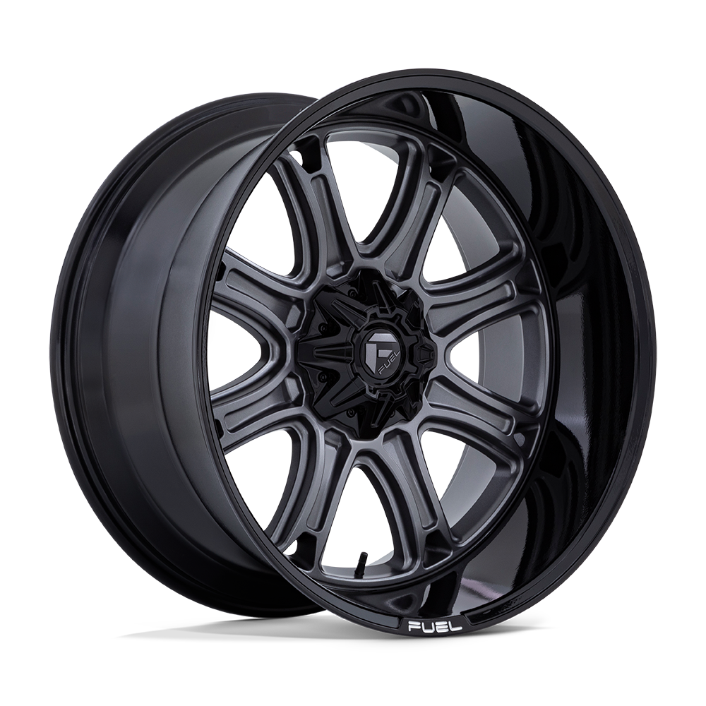 Fuel DARKSTAR - Matte Gunmetal With Black Lip-Wheels-Fuel-Dirty Diesel Customs