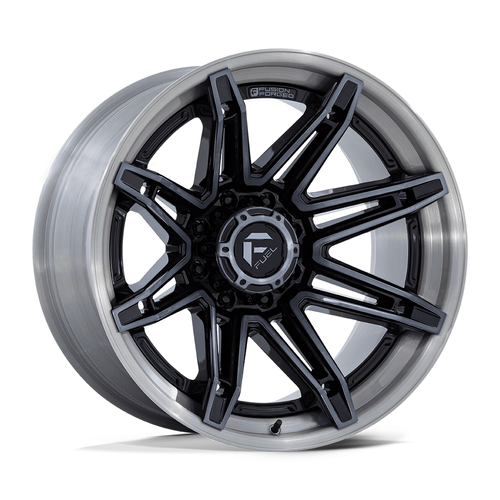 Fuel FC401 BRAWL - Gloss Black With Brushed Gray Tint Face & Lip-Wheels-Fuel-Dirty Diesel Customs
